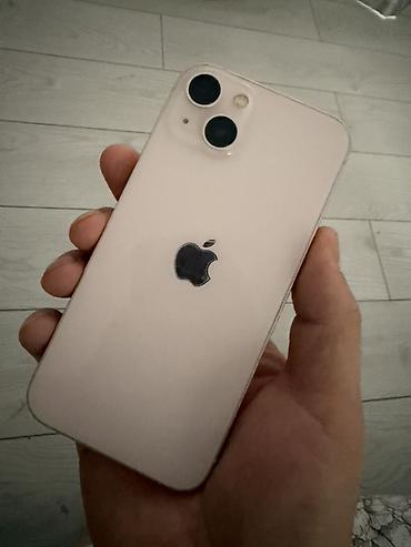 IPhone 13, Б/у, 128 ГБ, Розовый, Защитное стекло, Коробка, 100 %