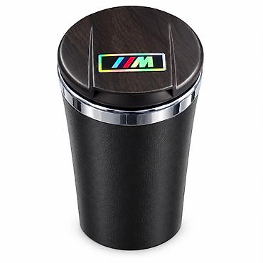 niva salon: BMW M loqolu LED işıqlı avtomobil külqabısı — qara, gümüşü BMW — 2