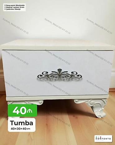 Tumba – 40×30×40 sm - Klassik üslubda dekorativ ön panel və oymalı
