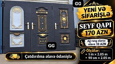 Yeni və sifarişlə metal seyf qapılar - Qiymət: 170 AZN - Ağ rəng
