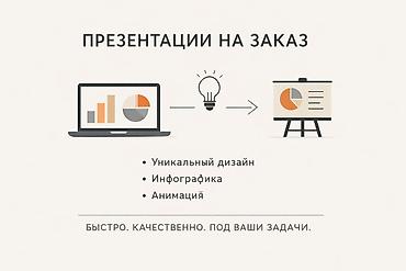 Презентации на заказ - Разработка презентаций под любую задачу