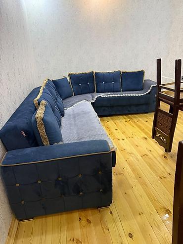 Divanlar: Künc divan, İşlənmiş, Açılan, Bazalı, Vеlur parça, Çatdırılma yoxdur — 2