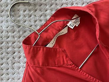pull bear rs: ZARA WOMAN crvena wrap/bluza na preklop - Model: ženska bluza na — 5