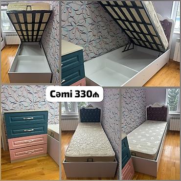 İki ədəd bazalı çarpayı və kiçik dolab cəmi 330₼. matrası var.Ünvan