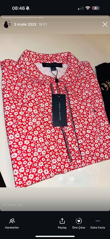 qadın koynekleri: Tommy hilfiger olcu uygun olmadigi ucun satilir 1defe geyinilib