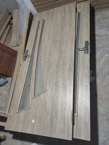 коробка: 4 ədəd MDF laminat qapı dəsti – palıd teksturalı, şüşəli dizayn və — 1