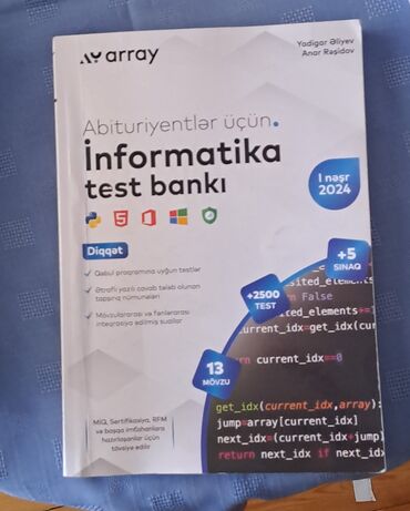 whatsapp ucun testler: Array test bankı,2 ay əvvəl alınıb, içində yazı çox azdir və