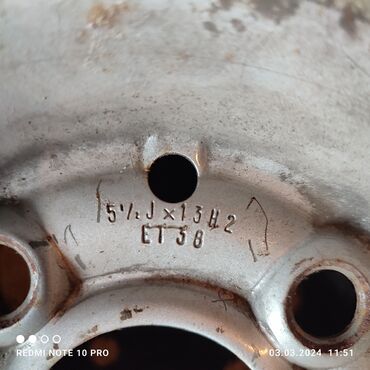шины и диски r13: Железные Диски R <13 Volkswagen, Комплект, отверстий - 4, Б/у