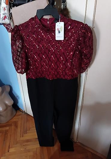 Haljine: SHEIN Modely elegantni kombinezon - Gornji deo: bordo/crveni til sa — 8