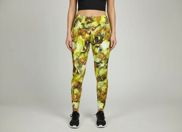 spodnie dresowe pomaranczowe: Styled In Italy, Leggings Sports for women, size L