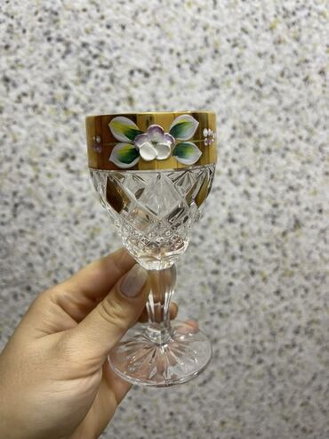 Qədəhlər: Qədəhlər, rəng - Gümüşü, Şüşə, 12 ədədli dəst, Fransa — 8