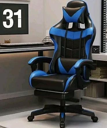 polovne stolice za kompjuter: Moderna gaming stolica dostupna u više boja (crveno-crna, crno-bela — 2