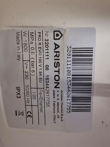 Aristonlar: Ariston 100 l, Yeni, Kredit yoxdur, Ünvandan götürmə — 3