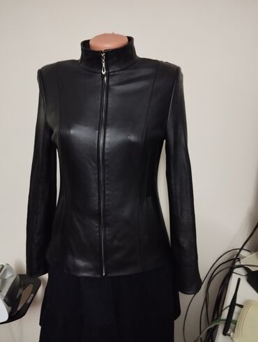 Кожаные куртки: Кожаная куртка, Натуральная кожа, Приталенная модель, XL (EU 42)