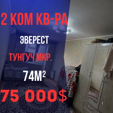 Продажа участков: 2 комнаты, 74 м², Элитка, 8 этаж, ПСО (под самоотделку)