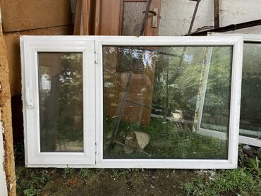 груша сатылат: Пластиковое готовое окно, Стандартное, 90 * 148, Б/у, Без установки