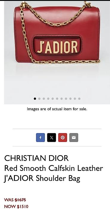 Torbe: Christin Dior J'adore kozna torba. J'ADIOR Shoulder Bag, crvena — 15