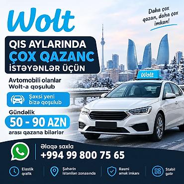 bolt catdirilma elaqe: Sürücü-kuryer tələb olunur, Şəxsi nəqliyyat vasitəsi ilə, Həftəlik ödəniş, Təcrübəsiz — 1
