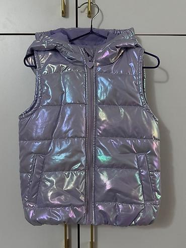 Верхняя одежда: Детская стеганая жилетка с капюшоном, иридисцентная (переливающийся — 4