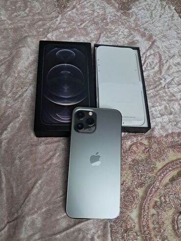 iphone 12 azerbaycanda qiymeti: IPhone 12 Pro Max, 256 GB, Matte Space Gray, Zəmanət, Face ID, Sənədlərlə