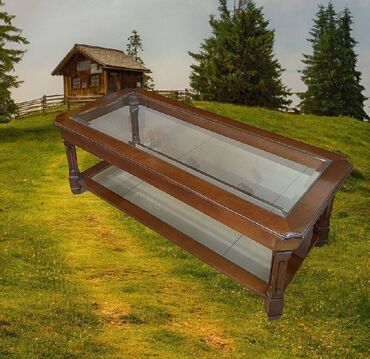 дом декора бишкек: Столик кофейный, цельная деревянная рама со стеклянной крышкой для