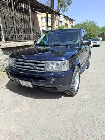Land Rover: Автомобиль Range Rover Sport в темно-синем цвете. Год выпуска 2008
