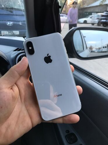 Apple iPhone: IPhone X, Б/у, 64 ГБ, Белый, Чехол, 100 %