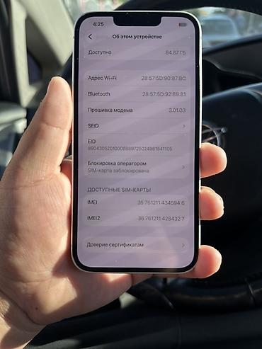 IPhone 16e, Новый, 128 ГБ, Серебристый, 100 %