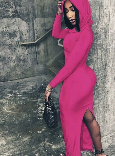 Haljine: XL, bоја - Crna, Koktel, klub, Dugih rukava — 26