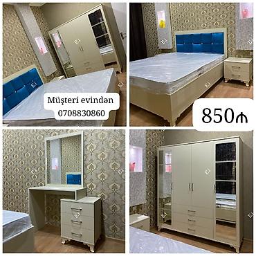 Yataq otağı dəsti Tərkibi: - 2 nəfərlik çarpayı, mavi rəngli yumşaq