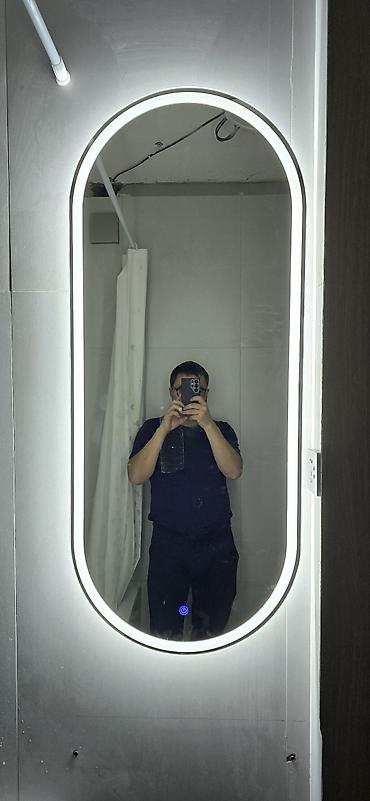 Зеркала: Зеркало на заказ от 2500 сом за м2! Производство Россия, 4мм толщина — 3