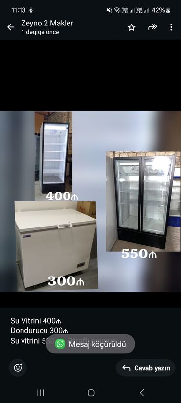 soyuducu sharp: Su Vitrini 400₼ Dondurucu 300₼ Su vitrini 550₼ Hamısı əla