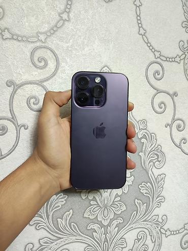 apple iphone 15: IPhone 14 Pro, Б/у, 128 ГБ, Deep Purple, Зарядное устройство, Защитное стекло, Чехол, 100 % — 1