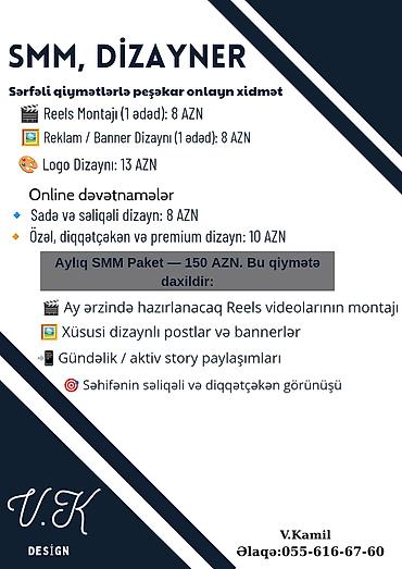 SMM və Dizayn Xidmətləri — peşəkar onlayn xidmət - Reels montajı (1