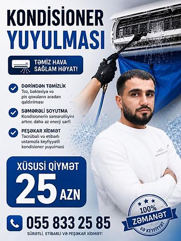 Kondisioner təmiri: Kondisioner yuyulması xidməti - Dərin təmizlik: Toz, bakteriya və pis — 1