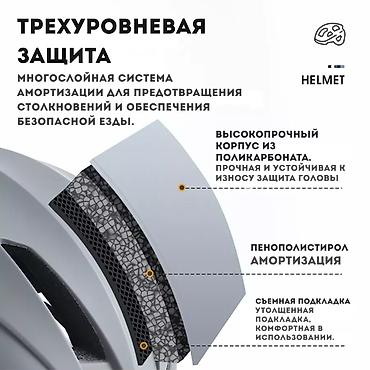 Шлемы: Велошлем с трехуровневой защитой для подростков Ключевые особенности — 6