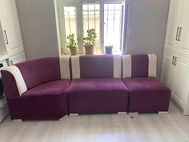 Divanlar: Künc divan, İşlənmiş, Açılmayan, Bazasız, Vеlur parça, Çatdırılma yoxdur — 1