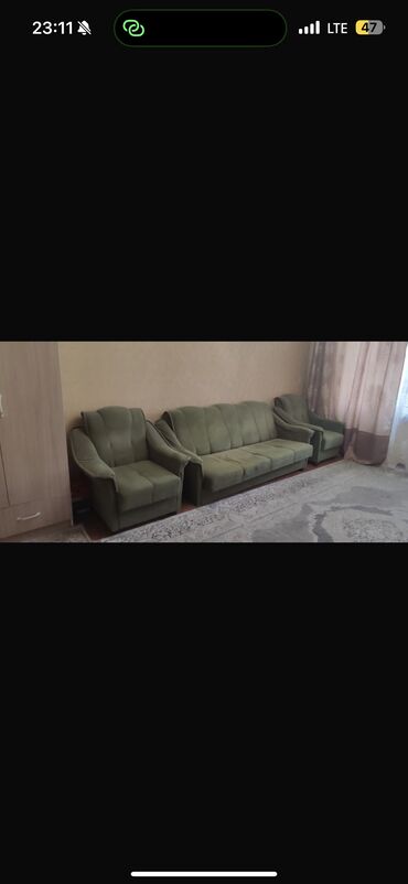 мебель мягкая: Цвет - Зеленый, Б/у