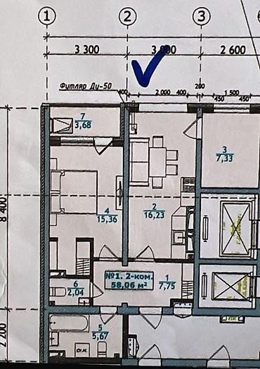 archa group: 1 комната, 58 м², Элитка, 11 этаж, ПСО (под самоотделку) — 4