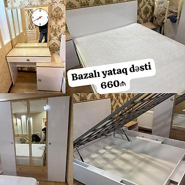 Yataq dəsti 660₼.yeni kimidir,taxt bazalı,matrası var. 1 ayın