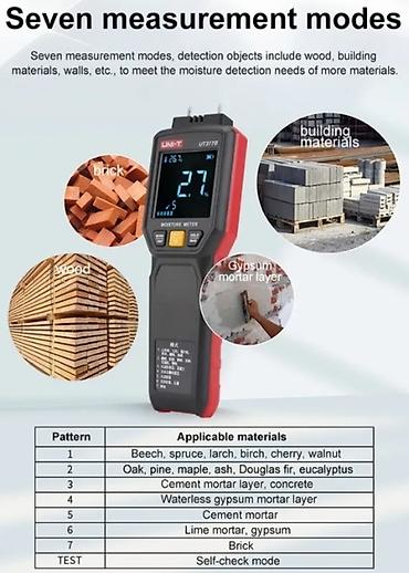 Alətlər: Sənaye hiqrometri Model: UNI-T UT 377B Aydın və intuitiv nəmlik — 3