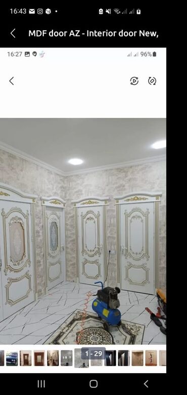 Otaq qapıları: Yeni Otaq qapısı Zamok və çərçivə ilə, Zəmanətli, Pulsuz quraşdırma, Pulsuz çatdırılma, Ödənişli çatdırılma, Rayonlara çatdırılma — 12