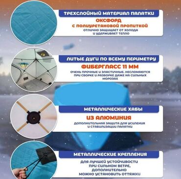 Палатки: Палатка утепленная автоматическая Cube camping 240 X 240 X 200см — 10