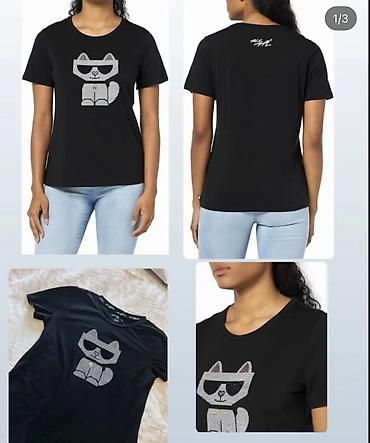 prsluk karl lagerfeld: Karl Lagerfeld qadın T‑shirt S razmer Yeni kimi 1- defe geyinilib - — 1