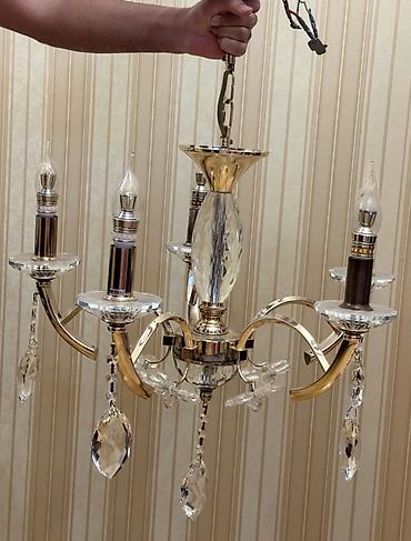 lyustur: Çılçıraq, 5 lampa, Metal — 2