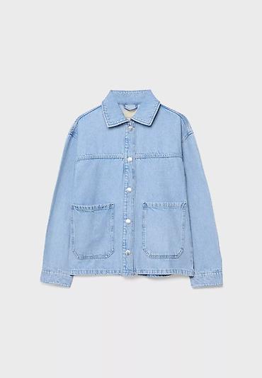 Stradivarius Göy açıq rəngli denim ceket S ölçü. Oversized. Yeni