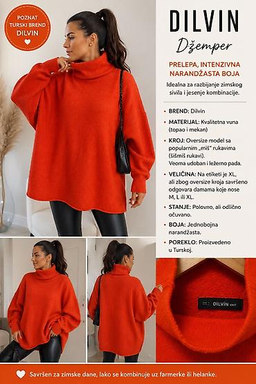 dormeo duks cebe: Prodajem moderan ženski oversize džemper poznatog turskog brenda — 1