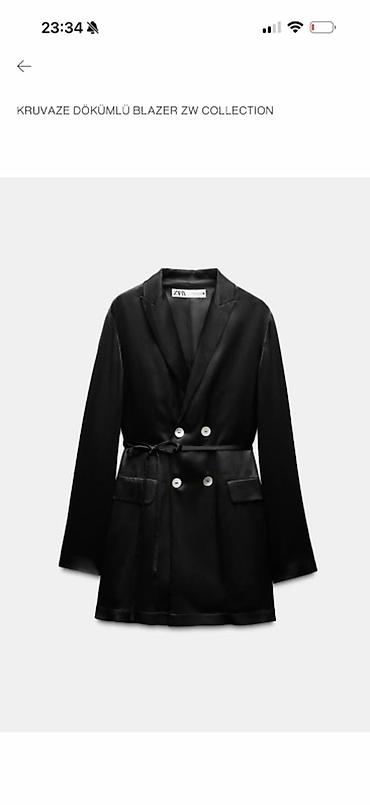 Pencəklər: Yenıdır Zara.Məhsul: Kruvaze Dökümlü Blazer – ZW Collection - Rəng — 1