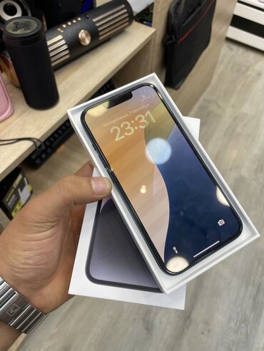 Apple iPhone: IPhone 14, 128 GB, Black Titanium, Zəmanət, Qırıq, Simsiz şarj