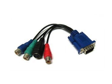Стаканы: Компонентный кабель/переходник VGA SVGA to AV 3-RCA + S-video TV